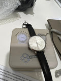 Fossil Jacqueline Quartz White Dial Black Leather Strap Watch for Women - ES3972