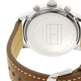 Tommy Hilfiger Jake Multifunction White Dial Brown Leather Strap Watch for Men - 1791230