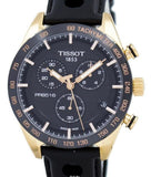 Tissot PRS 516 Chronograph Black Dial Black Leather Strap Watch For Men - T100.417.36.051.00