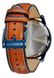 Fossil Grant Chronograph Blue Dial Brown Leather Strap Watch for Men - FS5151