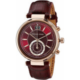 Michael Kors Sawyer Maroon Dial Maroon Leather Strap Watch for Women - MK2426