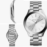 Michael Kors Slim Runway Silver Dial Silver Stainless Steel Strap Watch for Women - MK3178