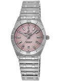 Breitling Chronomat 32 Diamonds Pink Dial Silver Steel Strap Watch for Women - A77310101K1A1