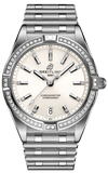 Breitling Chronomat 32 Diamonds White Dial Silver Steel Strap Watch for Women - A77310591A1A1