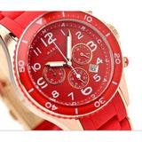 Marc Jacobs Rock Red Dial Red Stainless Steel Strap Watch for Women - MBM2577