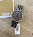 Michael Kors Darci Quartz Mother of Pearl Grey Dial Grey Steel Strap Watch For Women - MK3433