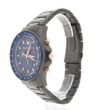 Maserati SFIDA Chronograph Blue Dial Grey Steel Strap Watch For Men - R8873640001