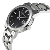 Burberry The City Black Dial Silver Steel Strap Watch for Women - BU9101