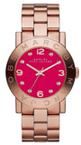 Marc Jacobs Amy Pink Dial Rose Gold Steel Strap Dial Watch for Women - MBM8625