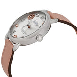 Coach Delancey White Dial Pink Leather Strap Watch for Women - 14502799