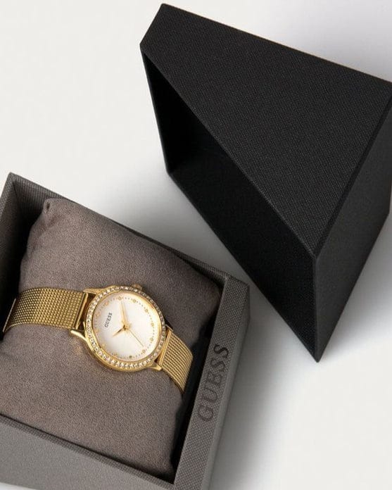 Guess gold watch in box