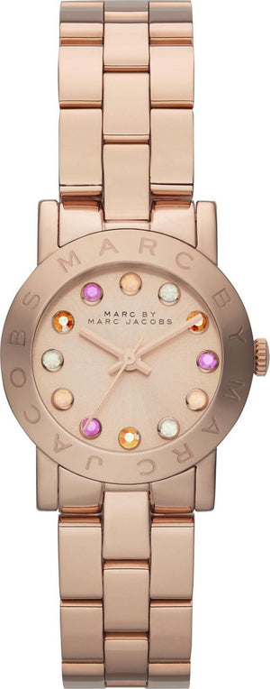 Marc Jacobs Amy Rose Gold Dial Rose Gold Steel Strap Watch for Women - MBM3219