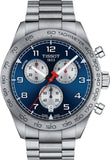 Tissot PRS 516 Chronograph Blue Dial Blue Steel Strap Watch for Men - T131.617.11.042.00