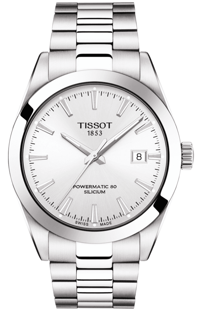 Tissot Gentleman Powermatic 80 Silicium Silver Dial Silver Steel Strap Watch For Men - T127.407.11.031.00