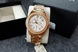 Bulova Crystal Silver Dial Rose Gold Steel Strap Watch for Women - 97N101