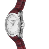 Tissot Couturier White Dial Red Leather Watch For Women - T035.210.16.011.01