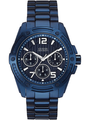 Guess Flagship Chronograph Blue Dial Blue Steel Strap Watch for Men - W0601G2