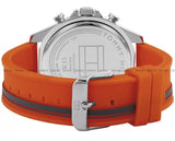 Tommy Hilfiger Clark Chronograph Grey Dial Orange Rubber Strap Watch For Men - 1792084