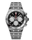 Breitling Chronomat B01 42mm Black Dial Silver Steel Strap Watch for Men - AB0134101B1A1