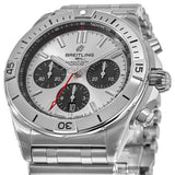 Breitling Chronomat B01 42mm Silver Dial Silver Steel Strap Watch for Men - AB0134101G1A1