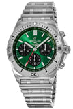 Breitling Chronomat B01 42 Green Dial Silver Steel Strap Watch for Men - AB0134101L1A1