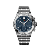 Breitling Chronomat B01 42 Frecce Tricolori Blue Dial Silver Steel Strap Watch for Men - AB01344A1C1A1