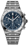 Breitling Chronomat B01 42 Frecce Tricolori Blue Dial Silver Steel Strap Watch for Men - AB01344A1C1A1