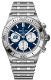 Breitling Chronomat B01 42 Six Nations Scotland Blue Dial Silver Steel Strap Watch for Men - AB0134A51C1A1