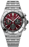 Breitling Chronomat B01 42 Six Nations Wales Red Dial Silver Steel Strap Watch for Men - AB0134A61K1A1