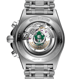 Breitling Chronomat B01 42 Six Nations Ireland Green Dial Silver Steel Strap Watch for Men - AB0134A91L1A1