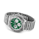 Breitling Chronomat B01 42 Six Nations Ireland Green Dial Silver Steel Strap Watch for Men - AB0134A91L1A1