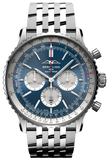 Breitling Navitimer B01 Chronograph 46 Blue Dial Silver Steel Strap Watch for Men - AB0137211C1A1