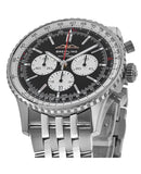 Breitling Navitimer B01 Chronograph 43 Black Dial Silver Steel Strap Watch for Men - AB0138211B1A1