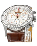 Breitling Navitimer B01 Chronograph 41 White Dial Brown Leather Strap Watch for Men - AB0139211G1P1