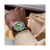 Breitling Navitimer B01 Chronograph 41 Green Dial Brown Leather Strap Watch for Men - AB0139211L1P1