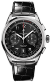 Breitling Premier B01 Chronograph 42 Black Dial Black Leather Strap Watch for Men - AB0145221B1P1