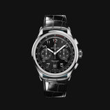 Breitling Premier B01 Chronograph 42 Black Dial Black Leather Strap Watch for Men - AB0145221B1P1