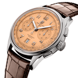 Breitling Premier B01 Chronograph 42 Beige Dial Brown Leather Strap Watch for Men - AB0145331K1P1