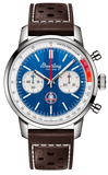 Breitling Top Time B01 Shelby Cobra Blue Dial Brown Leather Strap Watch for Men - AB01763A1C1X1