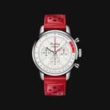 Breitling Top Time B01 Ford Thunderbird White Dial Red Leather Strap Watch for Men - AB01766A1A1X1