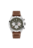 Breitling Super Avi B04 Chronograph GMT 46 Curtiss Warhawk Green Dial Brown Leather Strap Watch for Men - AB04452A1L1X1