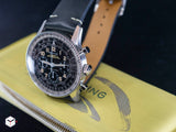 Breitling Navitimer Ref. 806 1959 Re-Edition Black Dial Brown Leather Strap Watch for Men - AB0910371B1X1