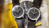 Breitling Navitimer Ref. 806 1959 Re-Edition Black Dial Brown Leather Strap Watch for Men - AB0910371B1X1