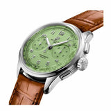 Breitling Premier B09 Chronograph 40 Green Dial Brown Leather Strap Watch for Men - AB0930D31L1P1