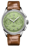 Breitling Premier B09 Chronograph 40 Green Dial Brown Leather Strap Watch for Men - AB0930D31L1P1