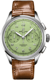 Breitling Premier B09 Chronograph 40 Green Dial Brown Leather Strap Watch for Men - AB0930D31L1P1