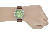 Breitling Premier B09 Chronograph 40 Green Dial Brown Leather Strap Watch for Men - AB0930D31L1P1