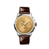 Breitling Premier B09 Chronograph 40 Beige Dial Brown Leather Strap Watch for Men - AB0930F51H1P1