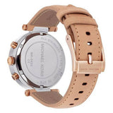 Michael Kors Parker Chronograph White Dial Tan Leather Strap Watch for Women - MK5633