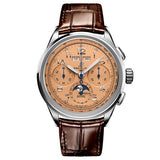 Breitling Premier B25 Datora 42 Beige Dial Brown Leather Strap Watch for Men - AB2510201K1P1